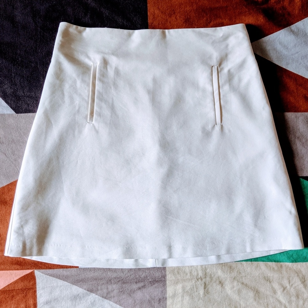 White MNG Mango mid-rise mini skirt